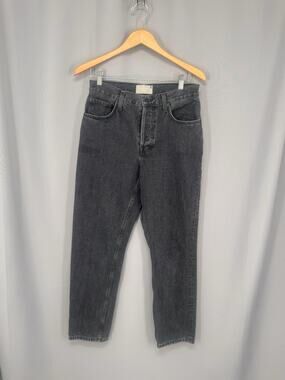 Everlane Jeans Womens 28 Black 90s Cheeky Jeans Button Fly Retro High Rise Ankle
